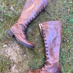Frye Melissa Lace Up Tall Boots